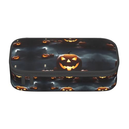 perangg Halloween-Kürbis-Federmäppchen, großes Fassungsvermögen, Stiftetasche, Schreibwaren-Organizer mit Reißverschluss, für Büro und Universität perangg Halloween-Kürbis-Federmäppchen, großes Fassungsvermögen, Stiftetasche, Schreibwaren-Organizer mit Reißverschluss, für Büro und Universität von perangg