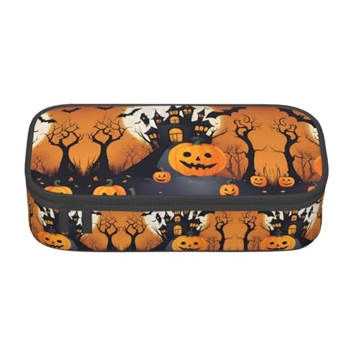 perangg Happy-Halloween-Vector Federmäppchen, großes Fassungsvermögen, Stiftetasche, Schreibwaren-Organizer mit Reißverschluss, für Büro und Uni perangg Happy-Halloween-Vector Federmäppchen, großes Fassungsvermögen, Stiftetasche, Schreibwaren-Organizer mit Reißverschluss, für Büro und Uni von perangg