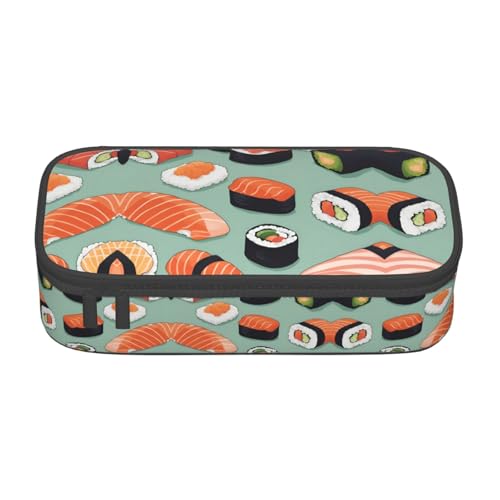 perangg Köstliches Sushi-Federmäppchen, großes Fassungsvermögen, Stifteetui, Schreibwaren-Organizer mit Reißverschluss, für Büro und Uni von perangg