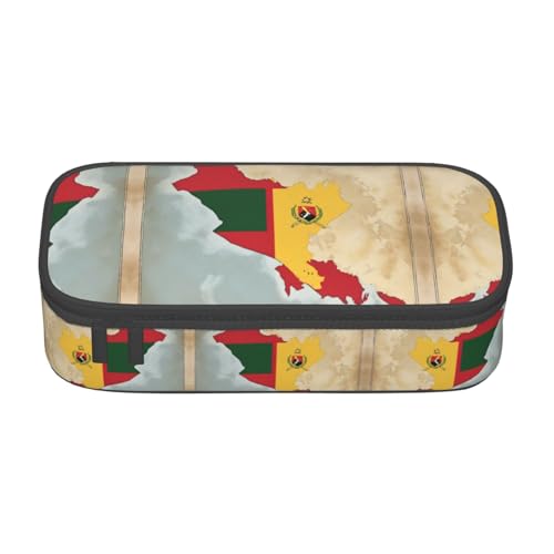 perangg Map02 Federmäppchen mit Timor-Leste-Flagge, großes Fassungsvermögen, Stiftetasche, Schreibwaren-Organizer mit Reißverschluss, für Büro und Uni perangg Map02 Federmäppchen mit Timor-Leste-Flagge, großes Fassungsvermögen, Stiftetasche, Schreibwaren-Organizer mit Reißverschluss, für Büro und Uni von perangg