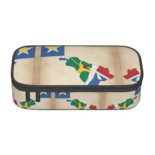 perangg Map03 Federmäppchen mit großem Fassungsvermögen, Motiv: Seychellen-Flagge, Schreibwaren-Organizer mit Reißverschluss, für Büro und Uni perangg Map03 Federmäppchen mit großem Fassungsvermögen, Motiv: Seychellen-Flagge, Schreibwaren-Organizer mit Reißverschluss, für Büro und Uni von perangg