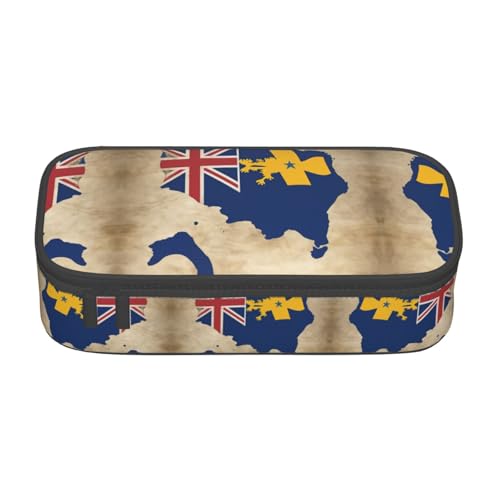 perangg Niue Map01 Federmäppchen mit großem Fassungsvermögen, Schreibwaren-Organizer mit Reißverschluss, für Büro und Uni perangg Niue Map01 Federmäppchen mit großem Fassungsvermögen, Schreibwaren-Organizer mit Reißverschluss, für Büro und Uni von perangg