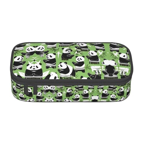 perangg Panda Federmäppchen aus Bambus, großes Fassungsvermögen, Stiftetasche, Schreibwaren-Organizer mit Reißverschluss, für Büro und Uni perangg Panda Federmäppchen aus Bambus, großes Fassungsvermögen, Stiftetasche, Schreibwaren-Organizer mit Reißverschluss, für Büro und Uni von perangg
