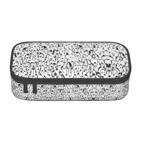 perangg Stilvolles Federmäppchen mit Pinguin-Muster, großes Fassungsvermögen, Schreibwaren-Organizer mit Reißverschluss, für Büro und Universität perangg Stilvolles Federmäppchen mit Pinguin-Muster, großes Fassungsvermögen, Schreibwaren-Organizer mit Reißverschluss, für Büro und Universität von perangg