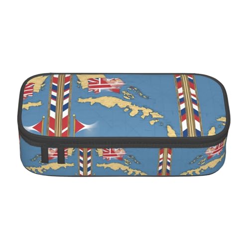 perangg Turks- und Caicosinseln 04 Federmäppchen, großes Fassungsvermögen, Stiftetasche, Schreibwaren-Organizer mit Reißverschluss, für Büro und Uni perangg Turks- und Caicosinseln 04 Federmäppchen, großes Fassungsvermögen, Stiftetasche, Schreibwaren-Organizer mit Reißverschluss, für Büro und Uni von perangg