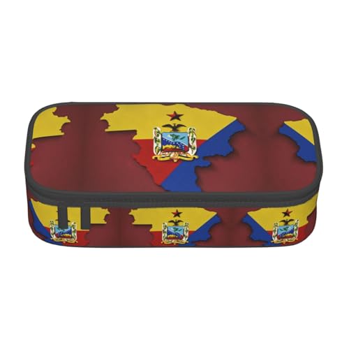 perangg Venezuela-Karte mit Muster, großes Fassungsvermögen, Federmäppchen, Schreibwaren-Organizer mit Reißverschluss, für Büro und Uni perangg Venezuela-Karte mit Muster, großes Fassungsvermögen, Federmäppchen, Schreibwaren-Organizer mit Reißverschluss, für Büro und Uni von perangg