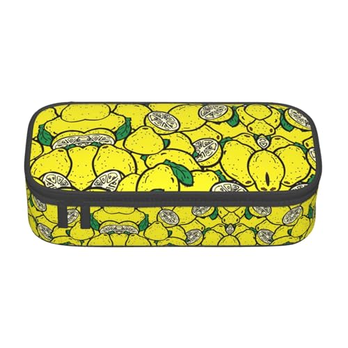 perangg Yellow Lemon1 Federmäppchen mit großem Fassungsvermögen, Schreibwaren-Organizer mit Reißverschluss, für Büro und Uni perangg Yellow Lemon1 Federmäppchen mit großem Fassungsvermögen, Schreibwaren-Organizer mit Reißverschluss, für Büro und Uni von perangg