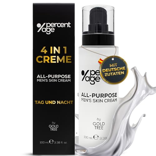 PERCENT AGE Gesichtscreme Männer zur Pflege 100 ml. Anti Falten Creme Vegan. Anti Aging Creme Männer mit Hyaluronsäure Bio & Vegan. Feuchtigkeitsspendende Gesichtscreme. Nicht an Tieren Getestet PERCENT AGE Gesichtscreme Männer zur Pflege 100 ml. Anti Falten Creme Vegan. Anti Aging Creme Männer mit Hyaluronsäure Bio & Vegan. Feuchtigkeitsspendende Gesichtscreme. Nicht an Tieren Getestet von Gold Tree