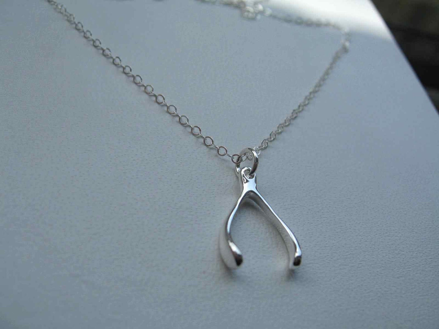 Wishbone Sterling Silber Halskette Für Einen Guten Zweck - Charm An Kette von perfect