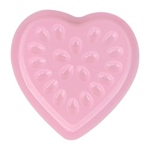 perfk 100x Wimpern Verlängerung Kleber Tray Lash Droplet Tray Lash Supplies Herz Form Wimpern Drop Tray Mädchen Frauen, Dunkelpink von perfk