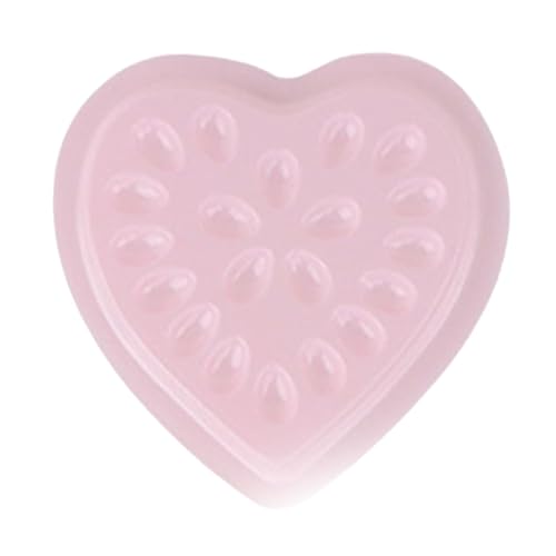 perfk 100x Wimpern Verlängerung Kleber Tray Lash Droplet Tray Lash Supplies Herz Form Wimpern Drop Tray Mädchen Frauen, Hell-pink von perfk