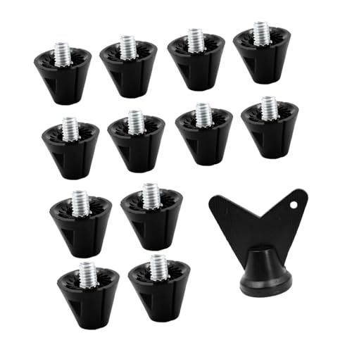 perfk 12pcs Fußballstiefel Spikes Soccer Stiefel Stollen Rasen Anti -Slip Firma Ground Rugby Bolnen M5 Schrauben Sie Sich für Innen- und Outdoor -Training von perfk
