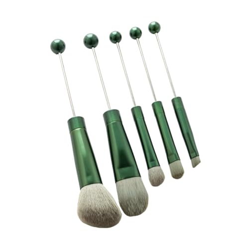 perfk 5-teiliges Make-up-Pinsel-Set mit weicher Kunstfaser, Make-up-Pinsel-Werkzeugsets, Kosmetikpinsel für Freundinnen, Erwachsene und Frauen, GrÜn von perfk