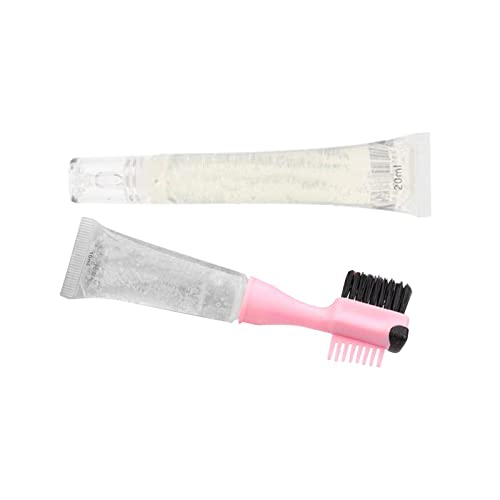 perfk Damen Edge Control Haarbehandlung Haarstyling-Zubehör Doppelseitiger Bürstenkamm Wasserdicht Sanft feuchtigkeitsspendend für natürliche, 30ml von perfk