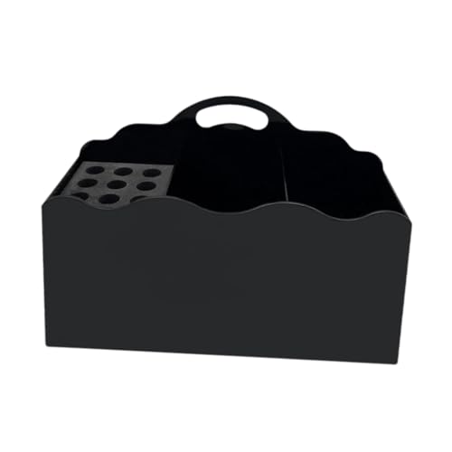 perfk Desktop Scissors Halter Hair Salon Supplies Professionelle Desk Organizer Case Scissors Halter Rack für Pinsel & Combs Stylist, Schwarz von perfk