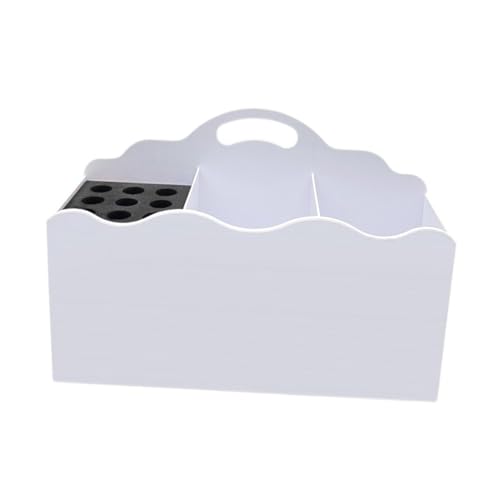 perfk Desktop Scissors Halter Hair Salon Supplies Professionelle Desk Organizer Case Scissors Halter Rack für Pinsel & Combs Stylist, Weiß von perfk