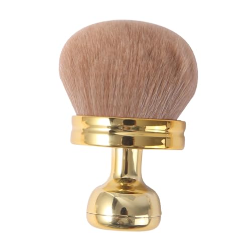 perfk Extra großer Körperbürste Gesichtsbürste multifunktionales Selbstbräunungsmischpinsel Ovales Gesichtsbein Make -up -Bürste für Frauen Erwachsene, Gold von perfk