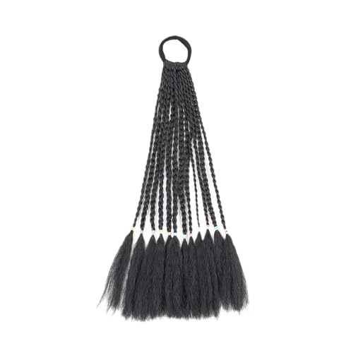 perfk Flechten Haarverlängerung Flechten schwarze Haar Mode praktisch weich als Haareschwanzverlängerung Twist Braids für Frauen Erwachsene, 1b von perfk