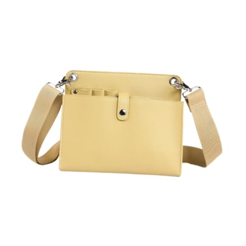 perfk Friseur Schere Bag Organizer PU Mehrere Taschen mit Schultergurts Friseur -Werkzeug -Werkzeuge für Friseurstylist, Gelb von perfk