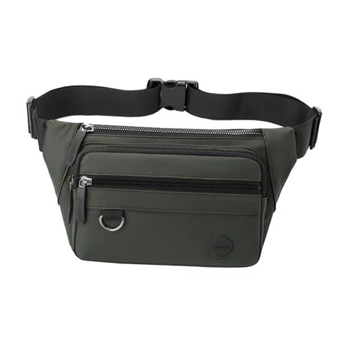perfk Hüfttasche Herren Umhängetasche Leichte Trendige wasserdichte Hüfttasche Gürteltasche zum Einkaufen Wandern Camping Reisen Radfahren, GrÜn von perfk