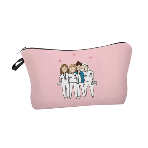 perfk Kosmetiktasche, Aufbewahrungstasche, Geldbörse, Make-up-Tasche, Kulturbeutel für Outdoor-Reisen, Damen, Herren, Bürsten, Krankenschwestern, Woche, ROSA von perfk