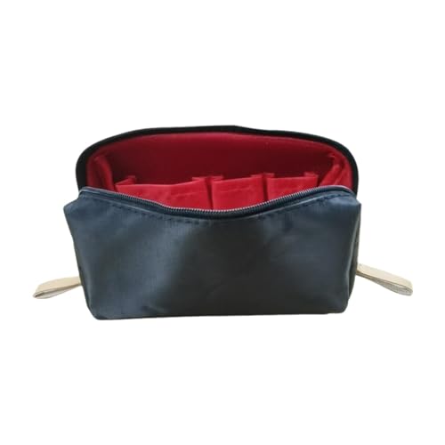 perfk Kosmetiktasche, Make-up-Organizer, tragbar, tragbare Reise-Make-up-Tasche, Kulturbeutel für Pflegeutensilien, Haarutensilien, Mädchen, Stylistin, Rot, groß von perfk