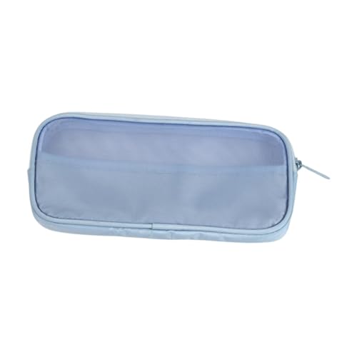 perfk Make -up -Beutel -Make -up -Organisator tragbare Frauen Multifunktionen Reißverschluss Make -up -Bürstenhülle Toilettenbeutel für Rucksackcamping, Blau von perfk
