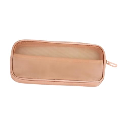 perfk Make -up -Beutel -Make -up -Organisator tragbare Frauen Multifunktionen Reißverschluss Make -up -Bürstenhülle Toilettenbeutel für Rucksackcamping, Orange von perfk