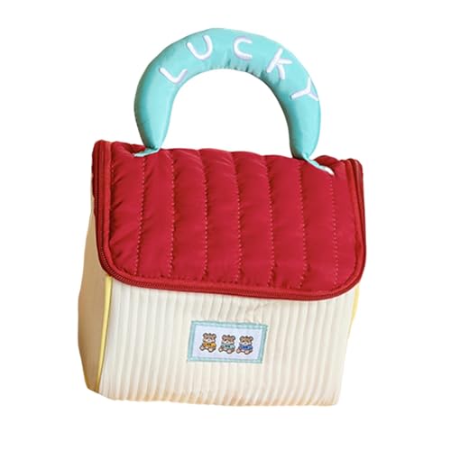 perfk Make-up-Koffer, Kosmetiktasche, multifunktionale Reise-Make-up-Organizer-Kulturtasche mit großer Kapazität für Lidschatten-Foundation, Rot von perfk