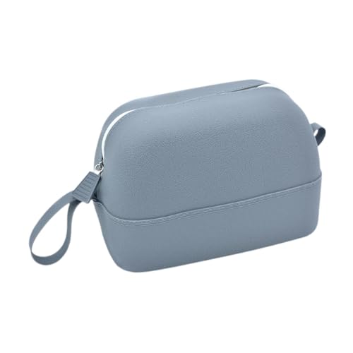 perfk -Make-up-Tasche, tragbarer Make-up-Pinselhalter, mit Reißverschluss, Make-up-Pinsel-Organizer-Tasche für Mädchen und Frauen, für das, grau von perfk