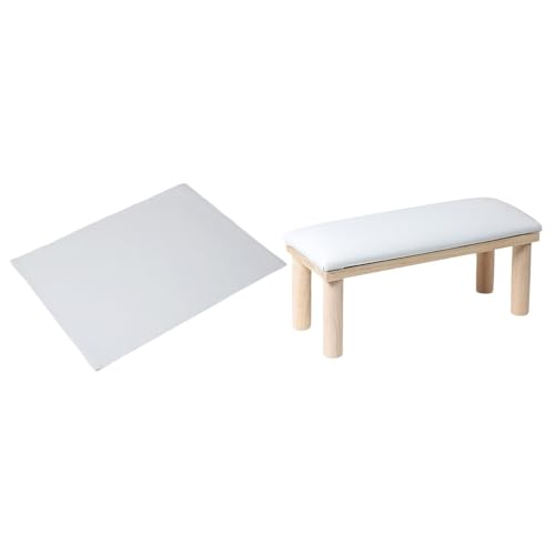 perfk Nagelarm Ruhe Kissen Maniküre Hand Ruhestand Salon Holzweiche Nagelkunst Ausrüstung Portable Praktische Nagelarmlehre Handkissen, Weiß von perfk