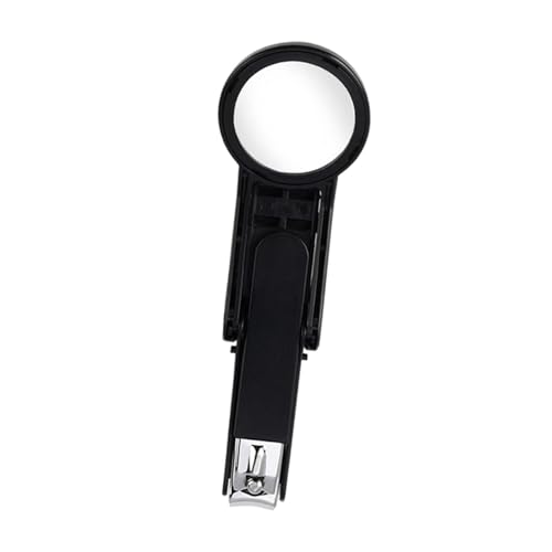 perfk Nagelknipser mit einklappbarem Nagelschneider, tragbare, professionelle Zehennagelschere mit einfachem Griff für Männer und Frauen, Schwarz von perfk