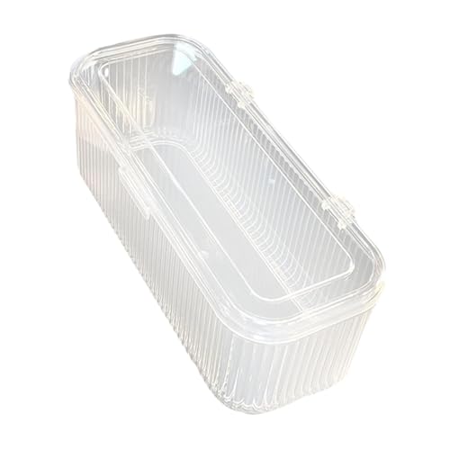 perfk Nagelkunstspeicherbox -Aufbewahrungskoffer bequemer tragbarer transparenter Kosmetikkoffer staubdes Behälter Acryl Organizer von perfk