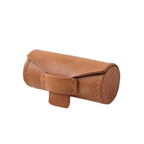 perfk PU Mini Lippenstift Tasche Frauen Geschenke Tragbare Staubdicht Tragen Beständig Vielseitig, Dunkelbraun von perfk