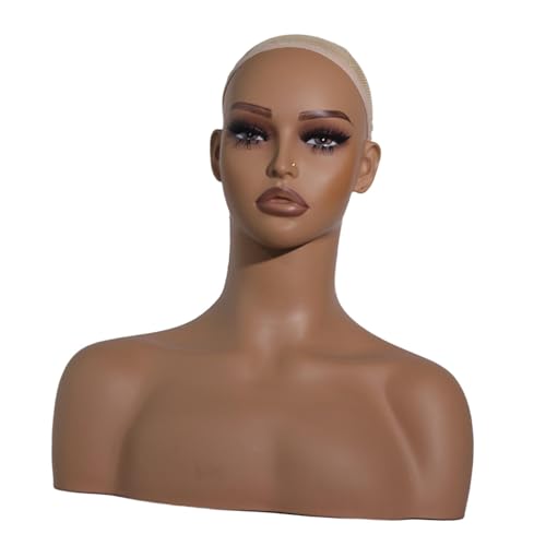 perfk Puppe Perücke Display Stand Realistische Weibliche Mannequin Kopf Machen Styling Perücke Halter für Ohrringe Schmuck Friseur Frauen von perfk