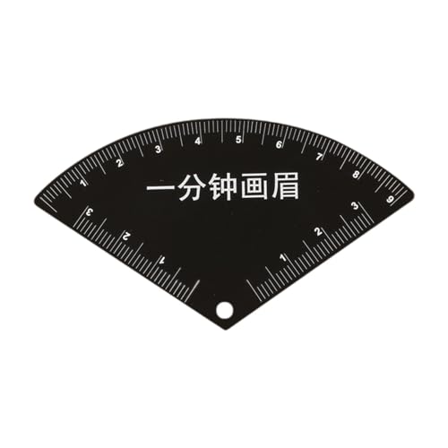 perfk Tragbare Augenbrauenschablone mit Bogenführung, einfach zu verwendendes, leichtes Zubehör, Reisegröße für Frauen, schwarzes, Fächerform von perfk