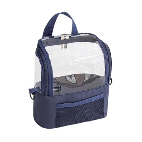 perfk Transparent Make -up Kosmetischer Organisator Make -up -Tasche vielseitige klare Toiltigerbeutel professionelle Künstler Make -up -Hülle für Männer, Marine von perfk