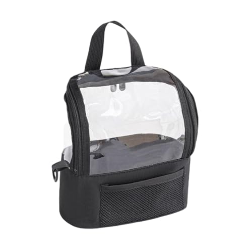 perfk Transparent Make -up Kosmetischer Organisator Make -up -Tasche vielseitige klare Toiltigerbeutel professionelle Künstler Make -up -Hülle für Männer, Schwarz von perfk