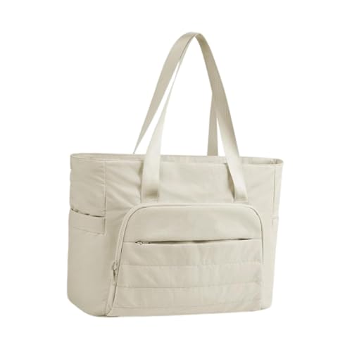 perfk Umhängetasche Handtasche mit Yogamattengurt Leicht mit Reißverschluss, die resistente Kapazitäten für die Arbeitsstraße für die Arbeitsstraße haben, Beige von perfk