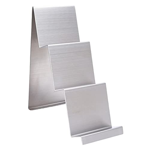 perfk Wallet Display Stand Holder, Purse Stand Shelf Desktop Handtaschen-Aufbewahrungsleiter für Einzelhandelsgeschäfte, Doppelseitig Silber von perfk