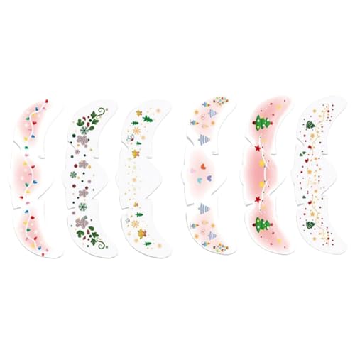 perfk Weihnachten Temporäre Aufkleber Cosplay DIY Cartoon Dekoration Wasserdicht Festivals Weihnachten Thema Dress up Zubehör Gesicht Aufkleber von perfk