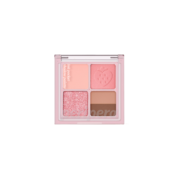 peripera - Ink Pocket Shadow Palette (Soft Berry Edition) - 1.6 g x 3, 1.3 g x 1 - 07 Spring Strawberries In The Sun von peripera