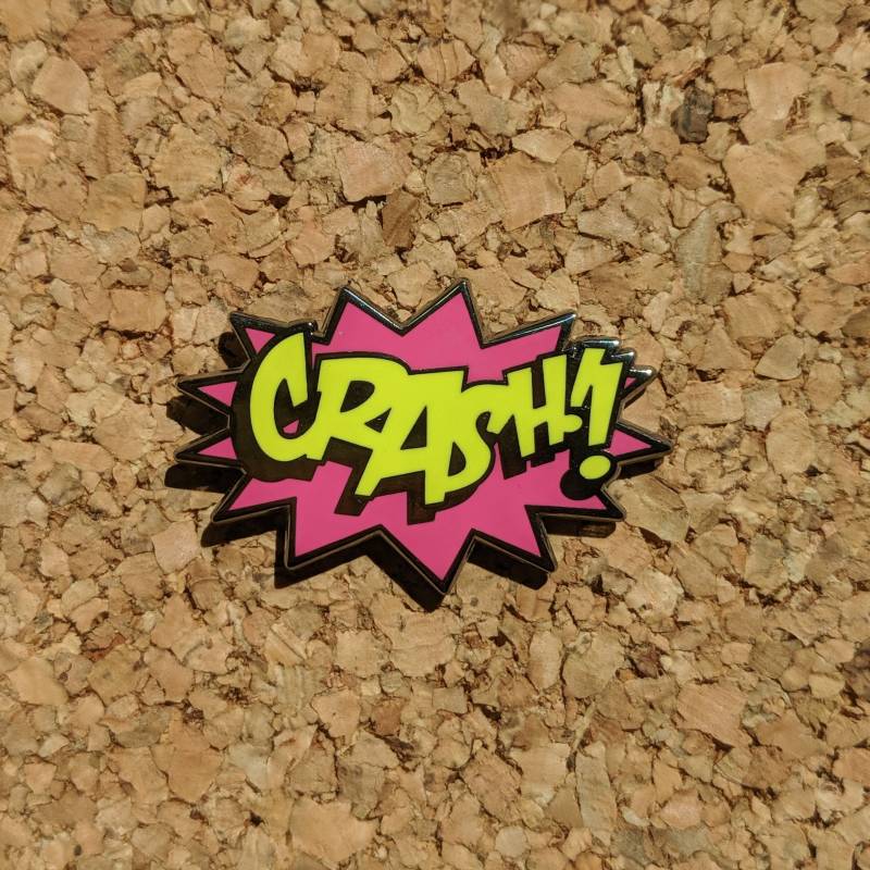 Onomatopoeia Crash Hard Emaille Pin von periwinkelle