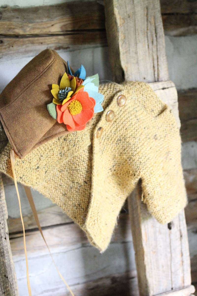 Filz Motorhaube | Baby Handgefertigt Herbst Erbstück 3+ Monate von periwinklejaneco