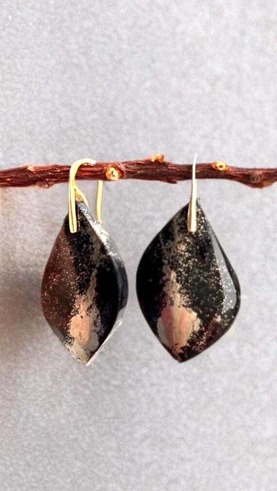 Sterling Silber Opache Naturstein-Ohrringe, Geschenke Für Sie, Seltener Stein. 925 Silber von perlelia