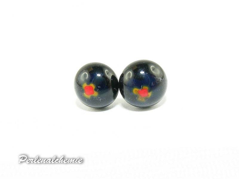 Ohrstecker Handarbeit Fusing Glas 8 Mm Durchmesser - Auswahl von perlenalchemy