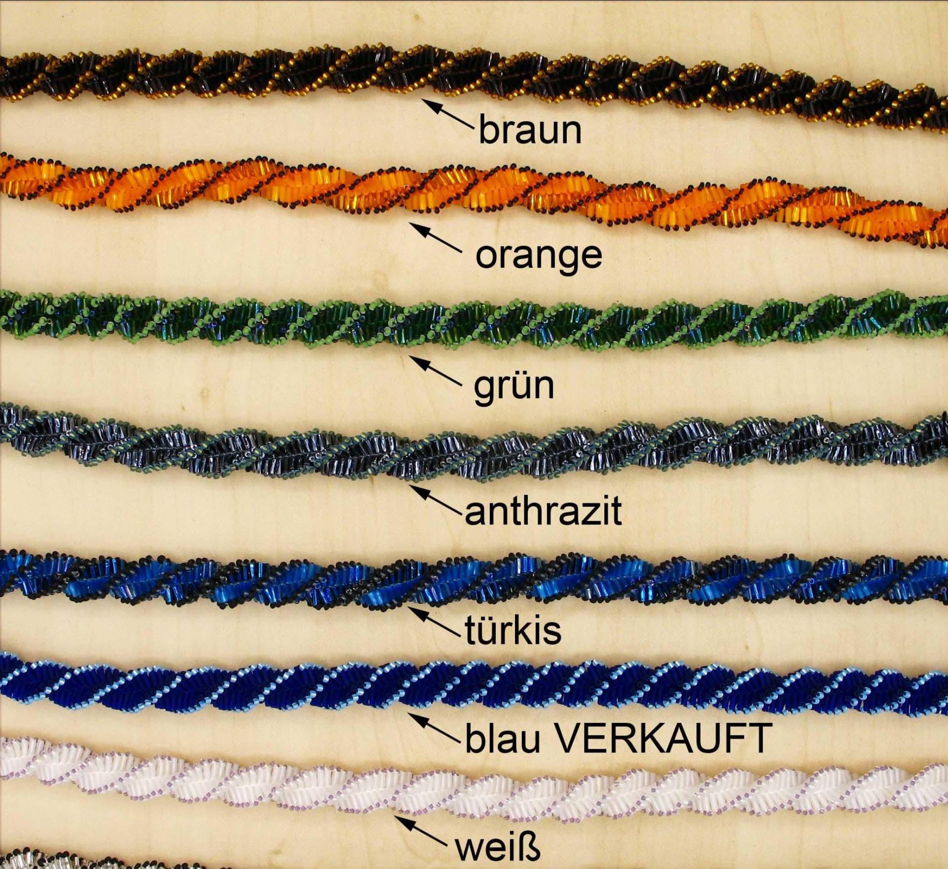Häkelkette "Spirale Mit Stiftperlen 5mm" - 1 Farbe Je Nach Auswahl Häkelkette "Spirale Mit Stiftperlen 5mm" - 1 Farbe Je Nach Auswahl von perlenschmuckdesign