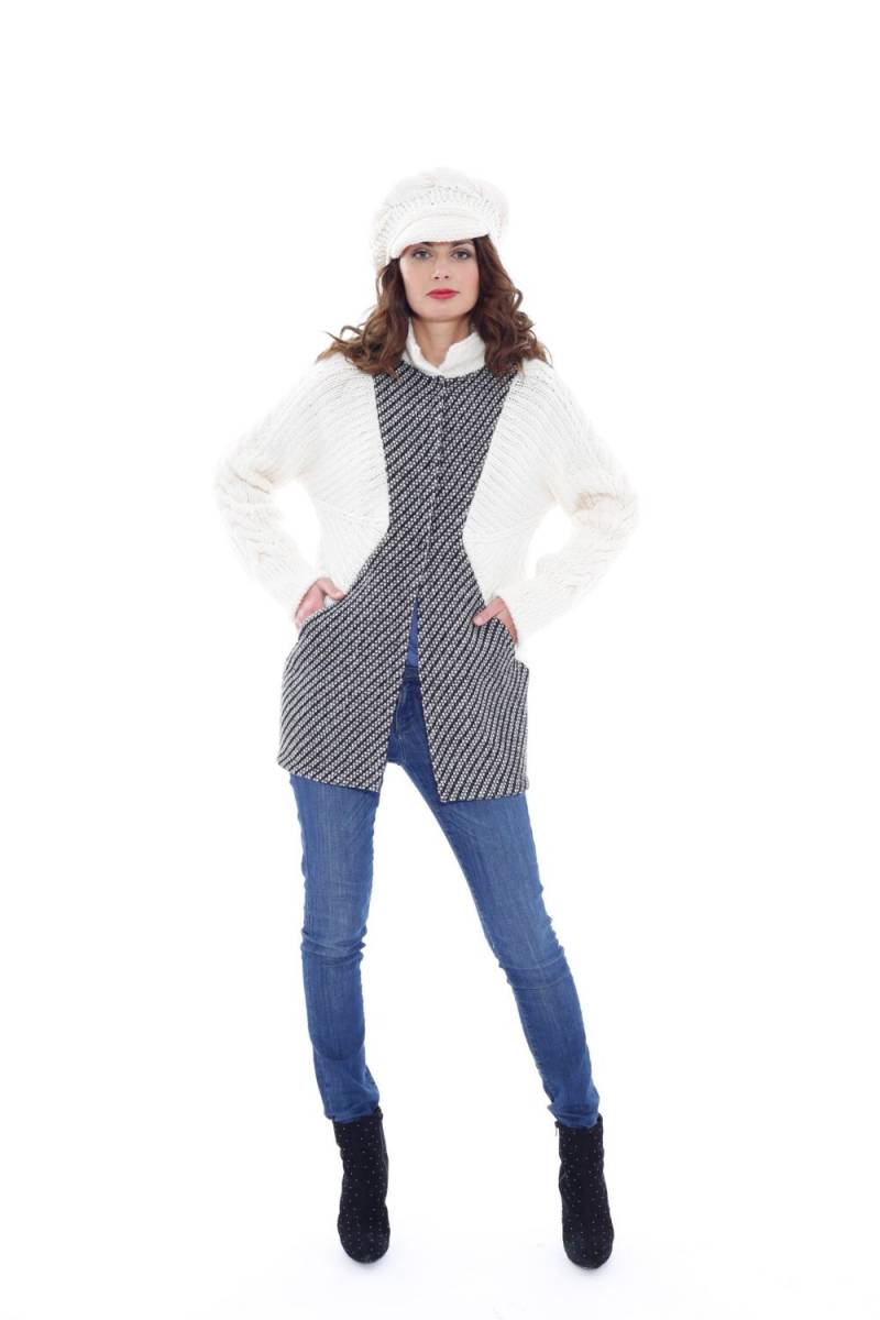 Frauen Mantel, Jacke Aus Schurwolle, Weißen Wintermantel Für Frauen, Elegante Jacke, Boho Maxi Warme Plus Größe Mode Oversize von perotoknitwear