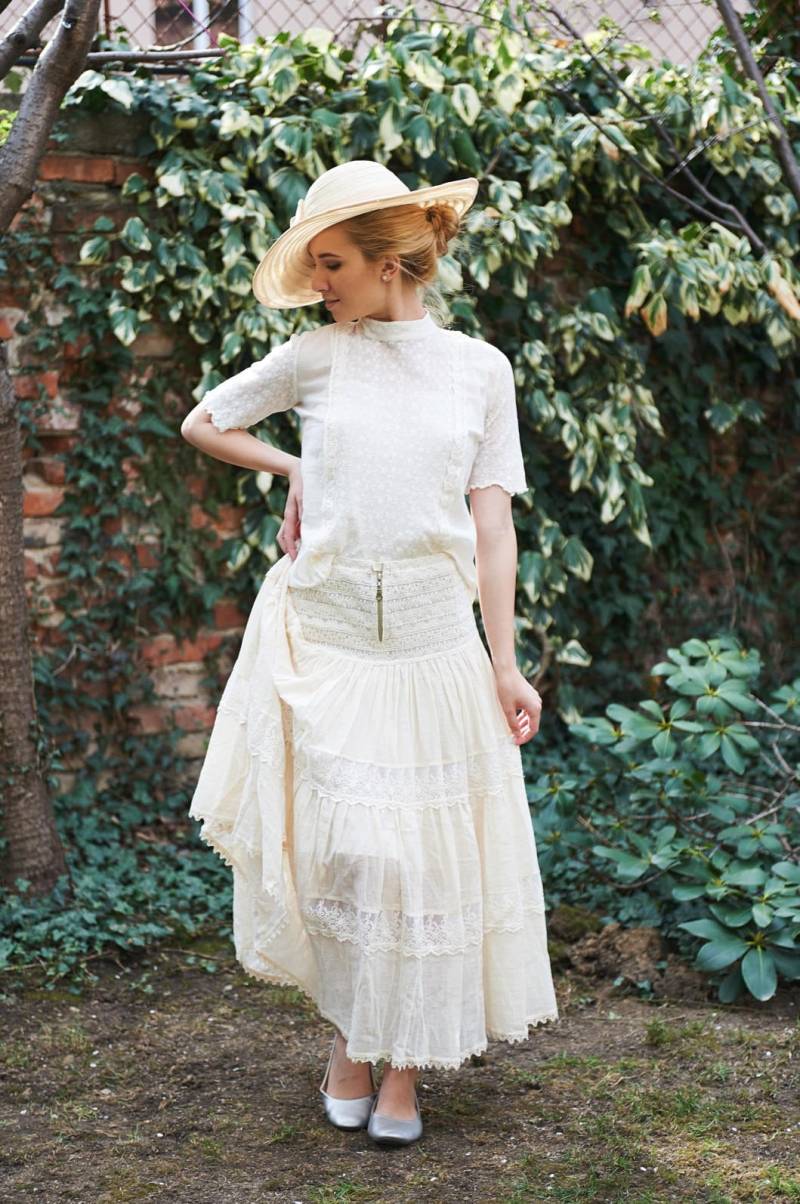 Plus Größe Anzug, Womens Set, Elfenbein Sommer-Set, Brautjungfer Spitze Boho Kleidung, Party-Anzug, Festival Kleidung von perotoknitwear