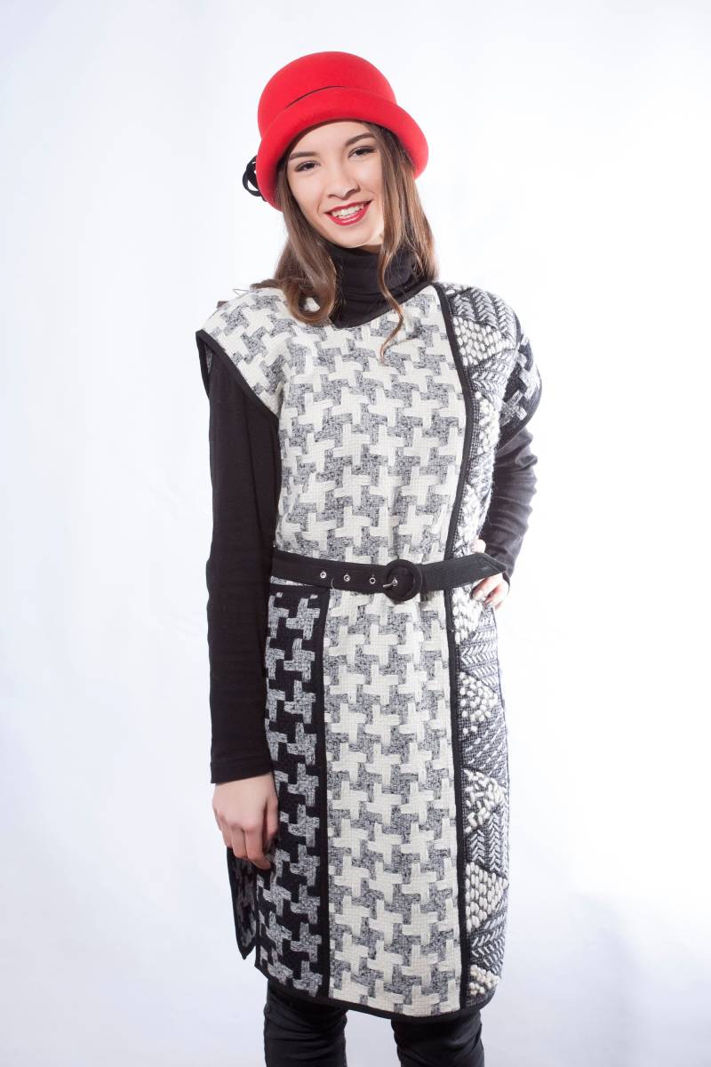 Wollkleid, Gestrickt, Kleid, Plus Size Kleidung, Oversize Kurzen Ärmeln Kleid Bestickt Crochet von perotoknitwear